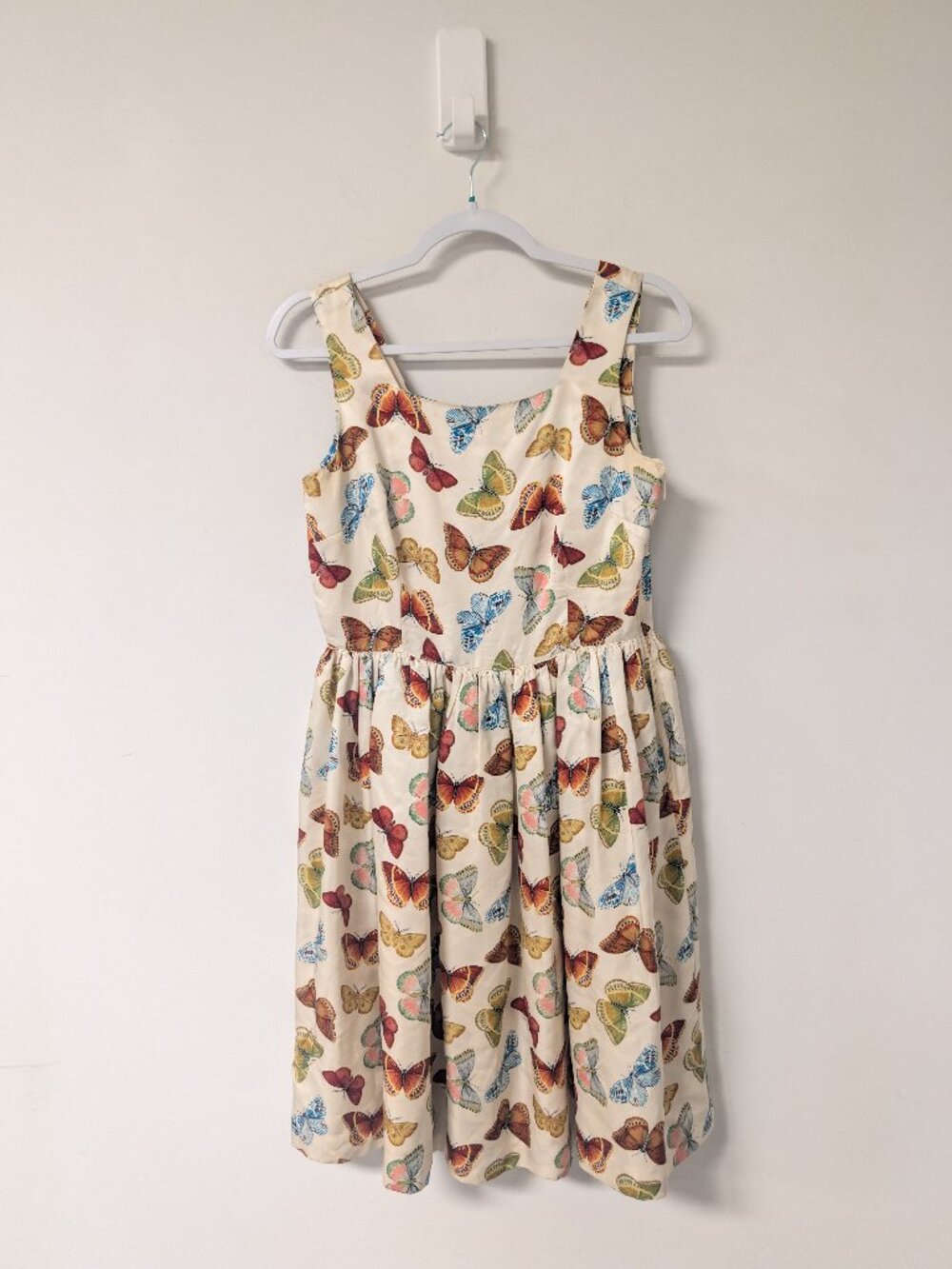 Vintage Banana Republic Silk Butterfly Skater Dress